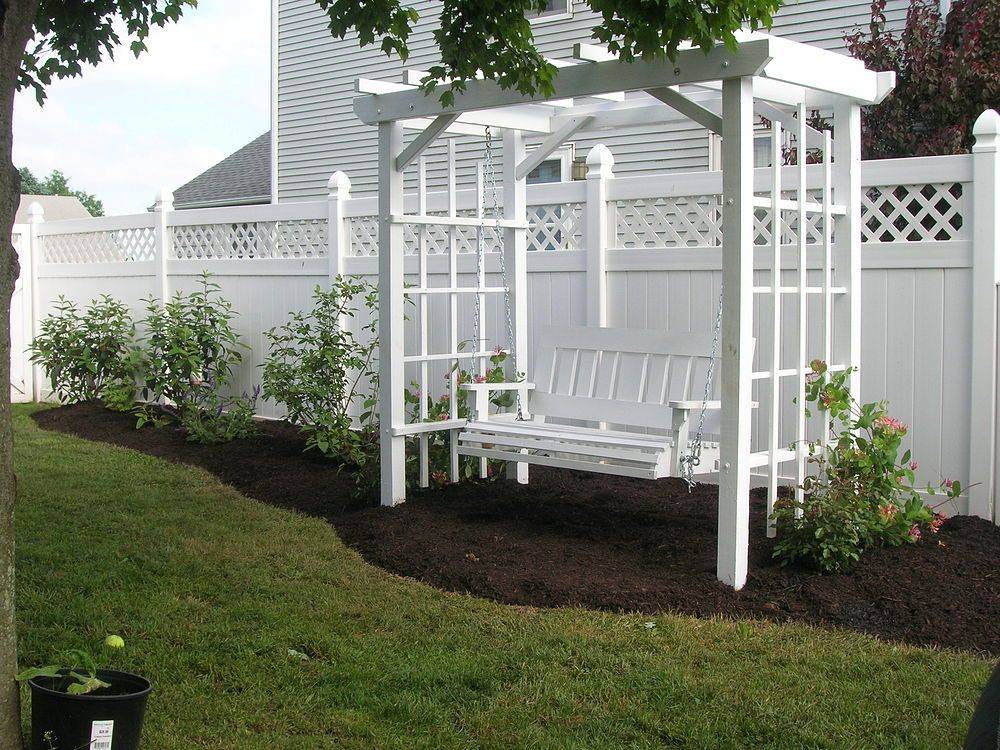 Poseidon Premium Garden Arbour Large Pergola Swing Seat Trellis Fence