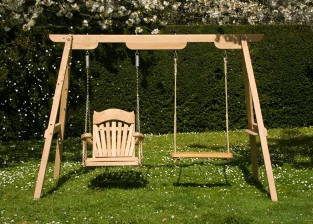 Inspirations Person Natural Cedar Wood Outdoor Swings