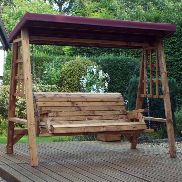 Outdoor Wooden Adult Rocking Swing