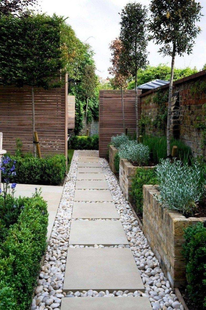 A Minimal And Contemporary Garden Narrow Backyard Ideas