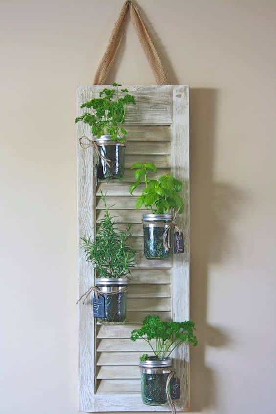 Mason Jar Inspired Garden Vertical Pallet Feature Industrial Look