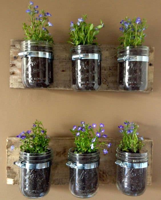 Diy Mason Jar Wall Garden Averie Lane