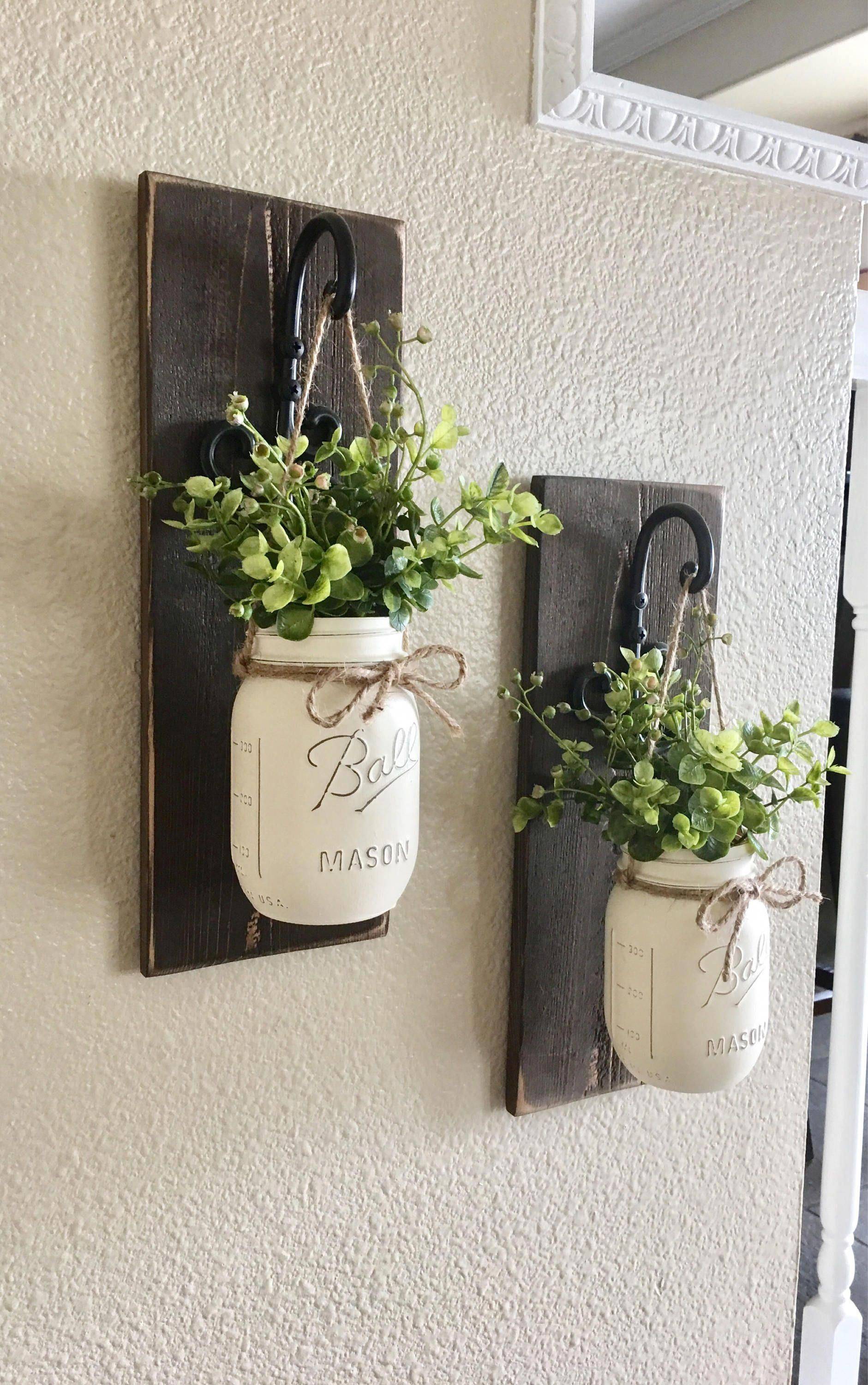 A Wall Mounted Mason Jar Planter