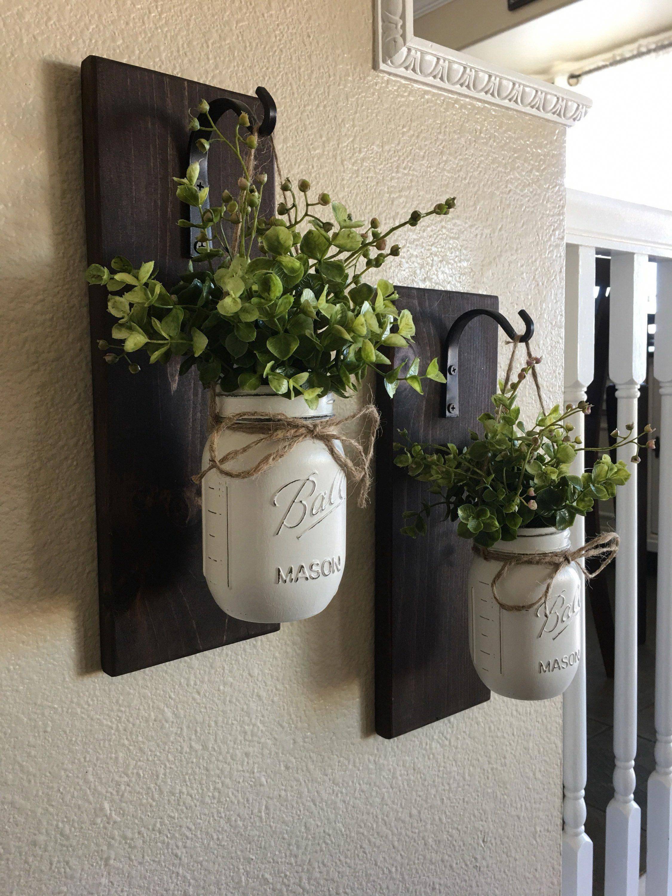 Triple Mason Jar Wall Planters