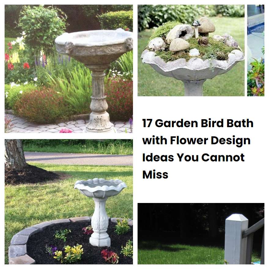 17 Garden Bird Bath with Flower Design Ideas You Cannot Miss