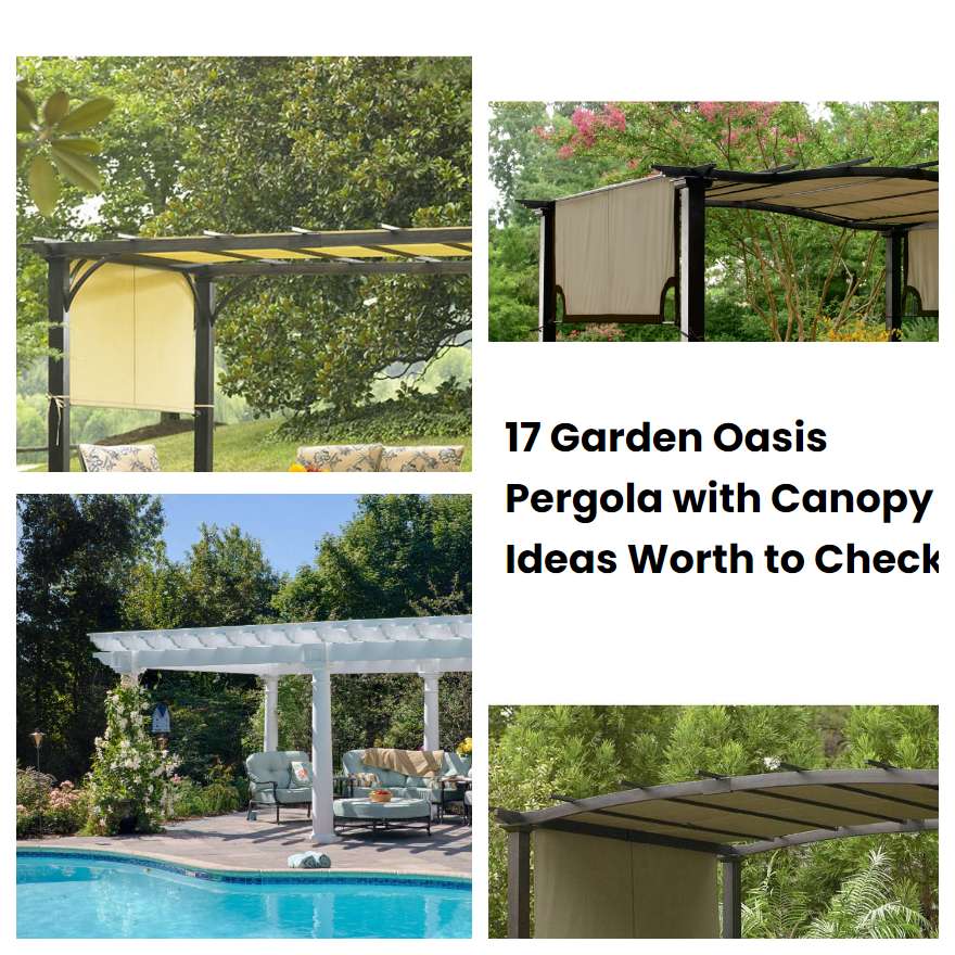 17 Garden Oasis Pergola with Canopy Ideas Worth to Check