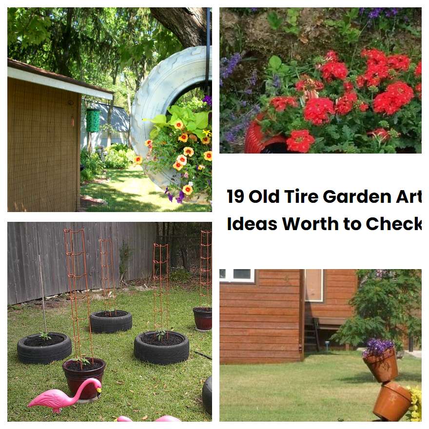 19 Old Tire Garden Art Ideas Worth to Check