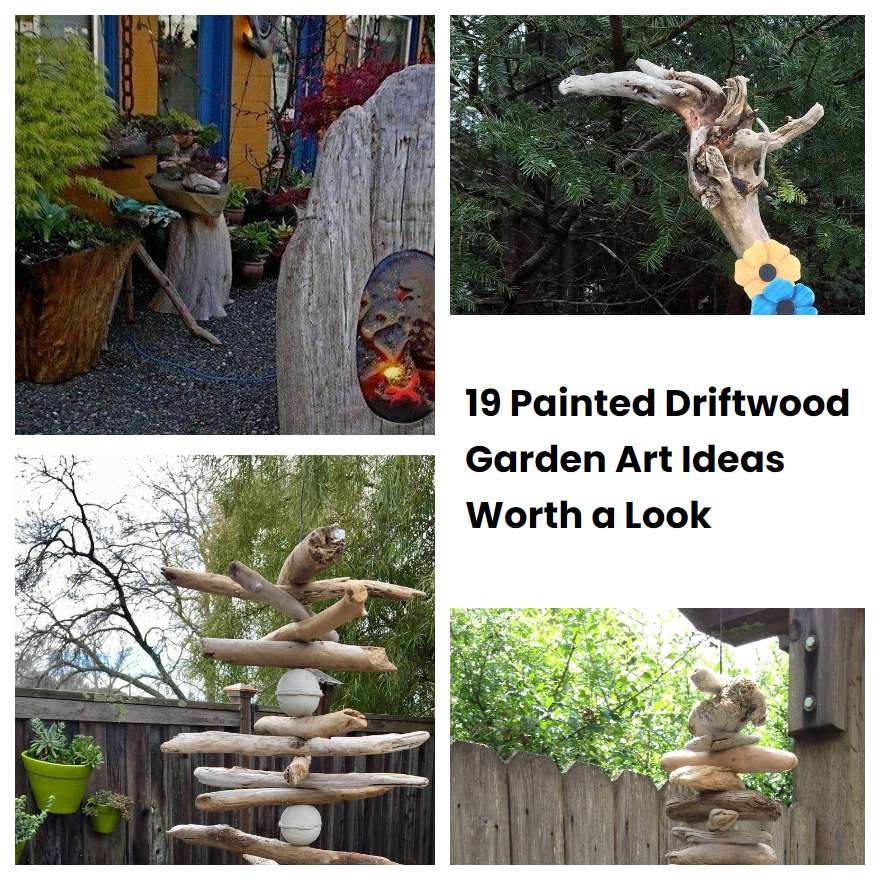 19 Painted Driftwood Garden Art Ideas Worth a Look SharonSable