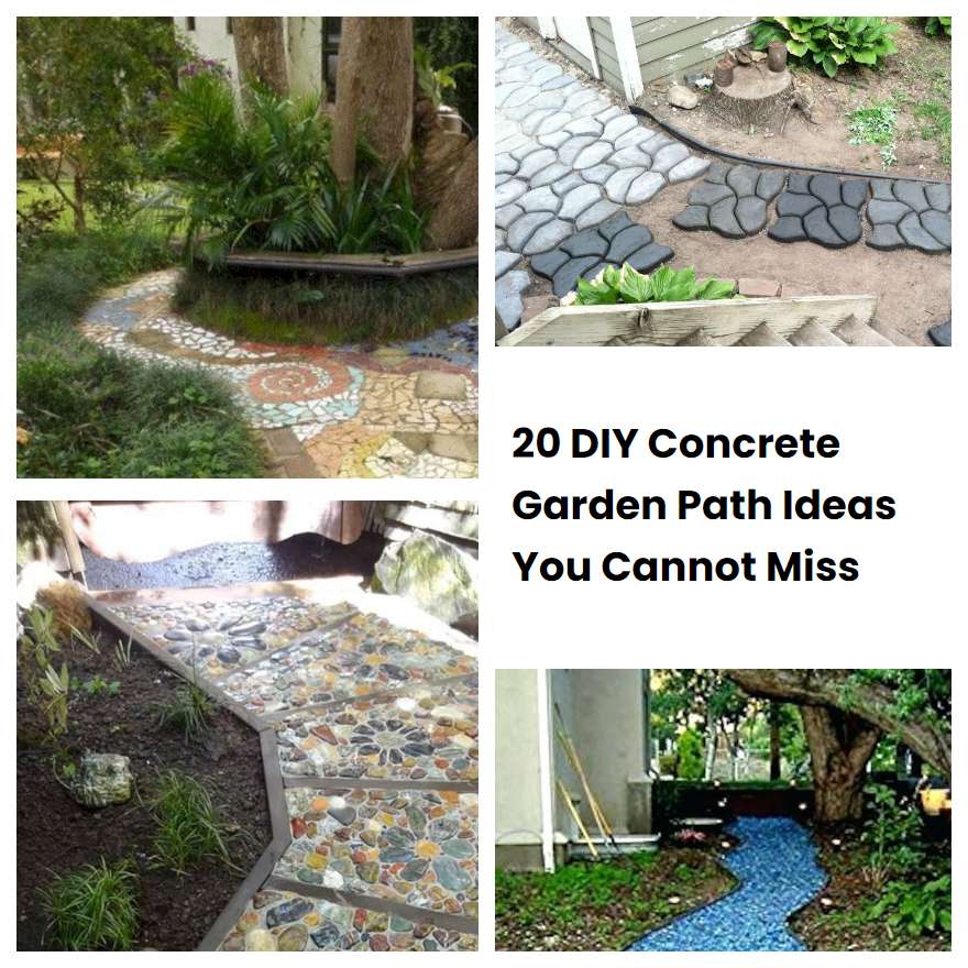 20 DIY Concrete Garden Path Ideas You Cannot Miss