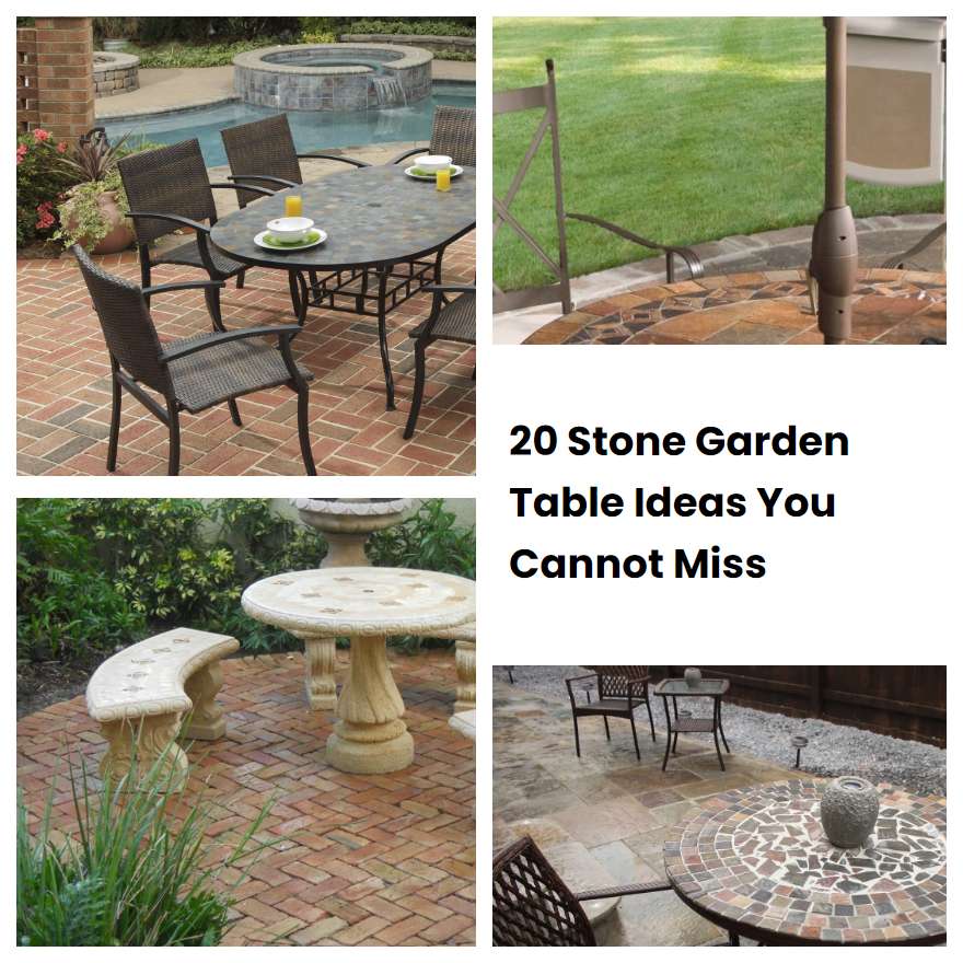 20 Stone Garden Table Ideas You Cannot Miss SharonSable