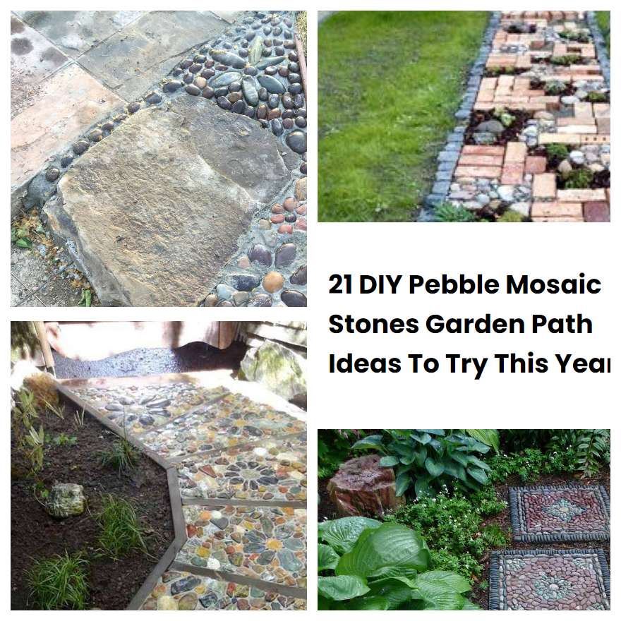 21 DIY Pebble Mosaic Stones Garden Path Ideas To Try This Year