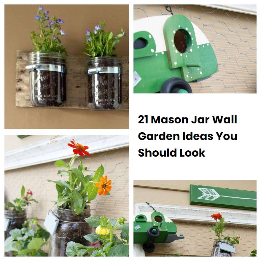 21 Mason Jar Wall Garden Ideas You Should Look SharonSable