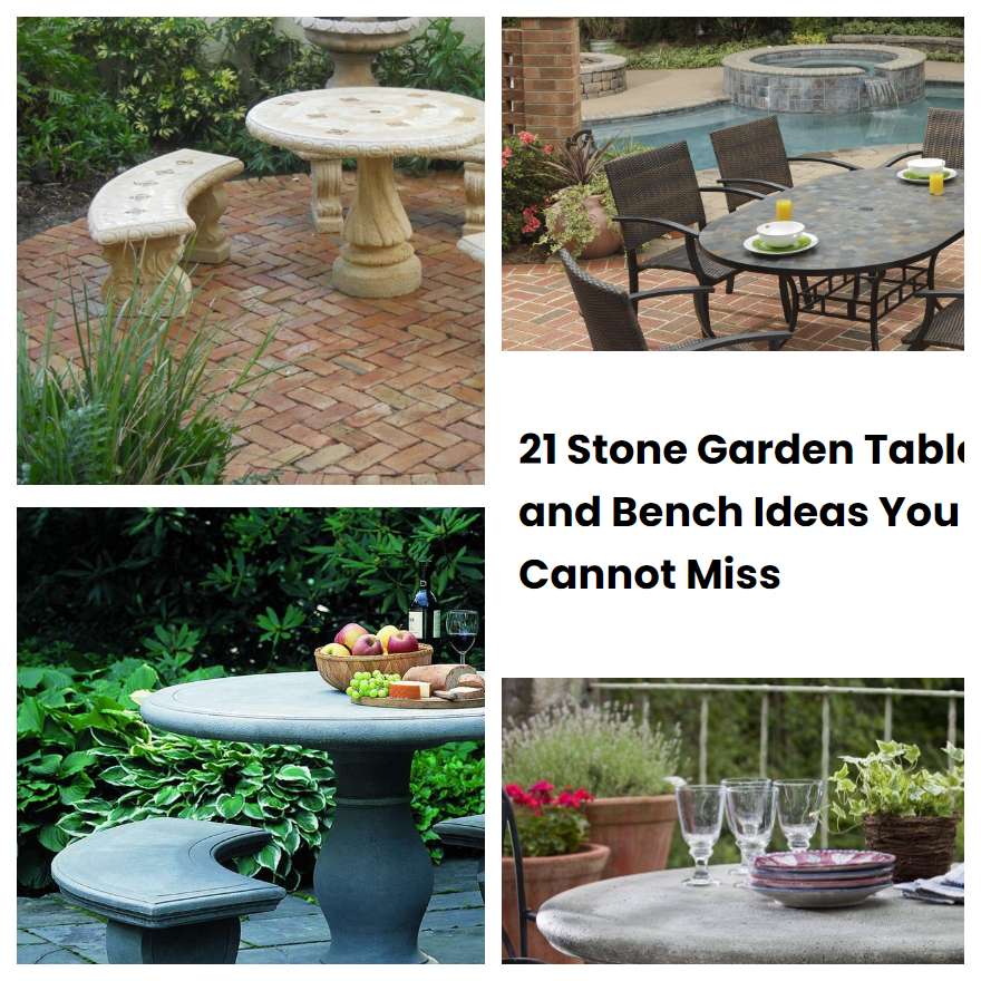 21 Stone Garden Table and Bench Ideas You Cannot Miss SharonSable