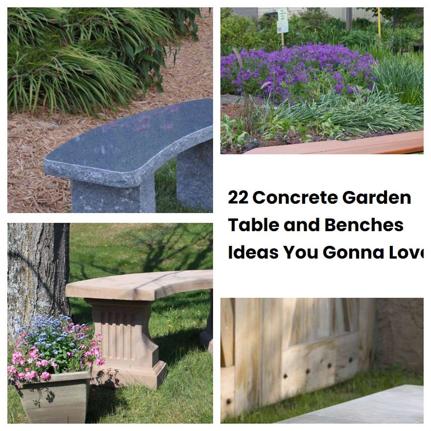 22 Concrete Garden Table and Benches Ideas You Gonna Love SharonSable
