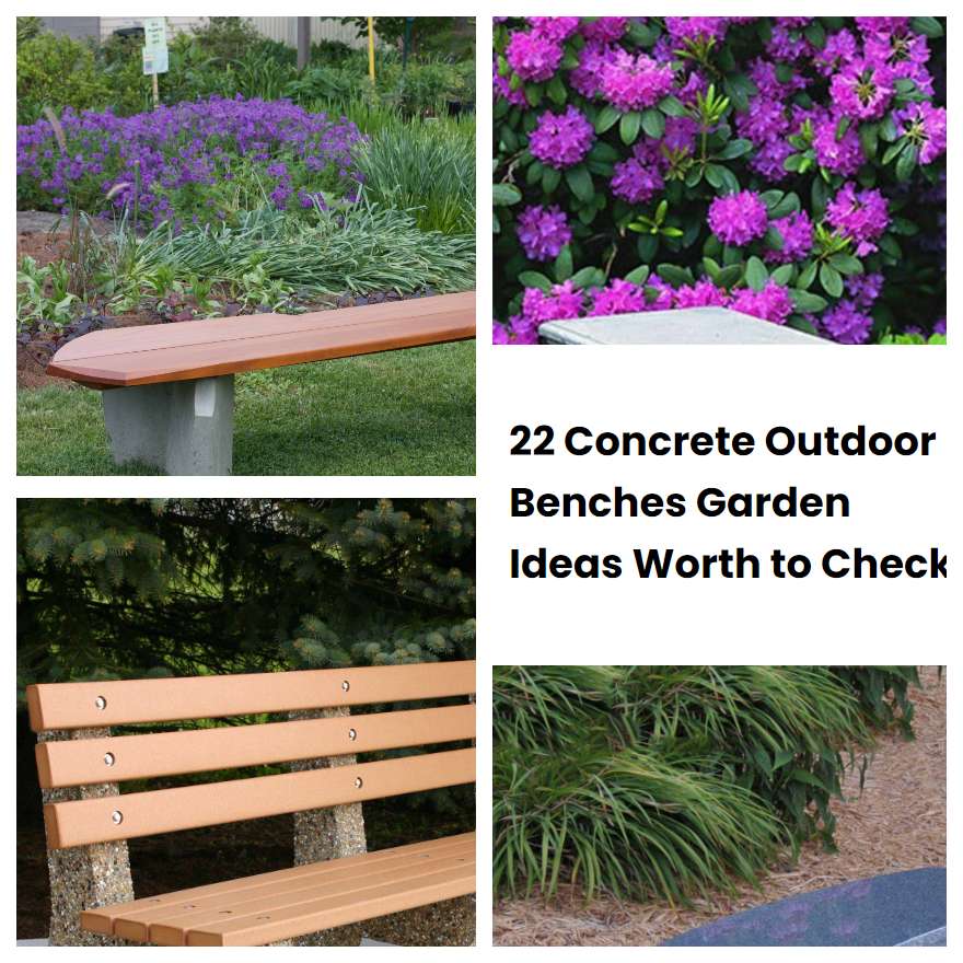 22 Concrete Outdoor Benches Garden Ideas Worth to Check