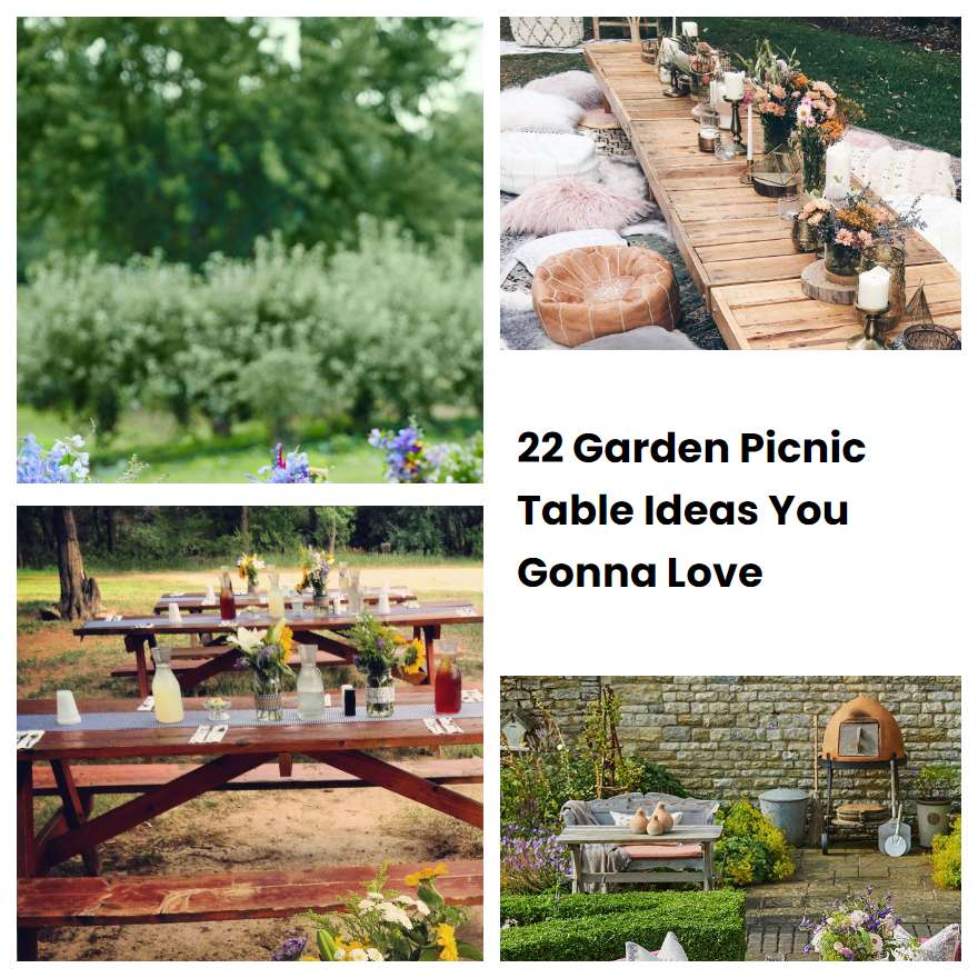 22 Garden Picnic Table Ideas You Gonna Love