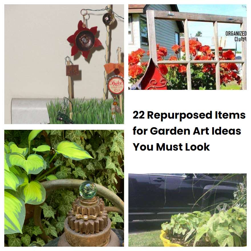 22 Repurposed Items for Garden Art Ideas You Must Look