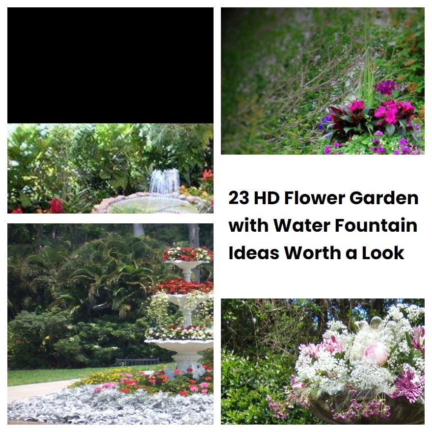 23 HD Flower Garden with Water Fountain Ideas Worth a Look