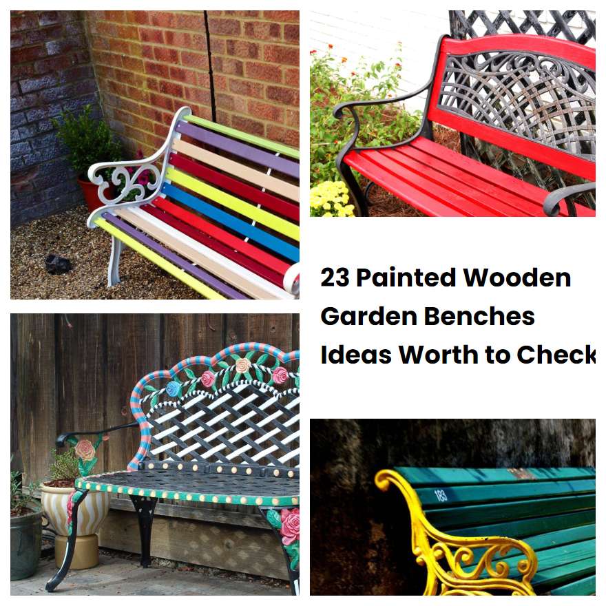 23 Painted Wooden Garden Benches Ideas Worth to Check