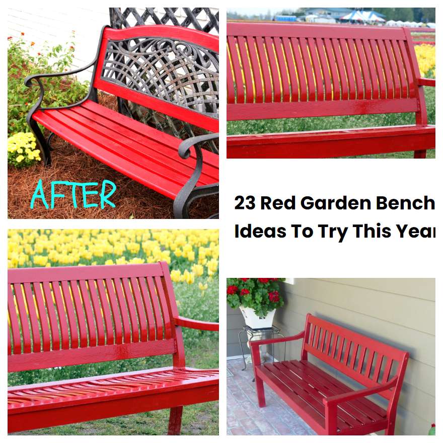 23 Red Garden Bench Ideas To Try This Year