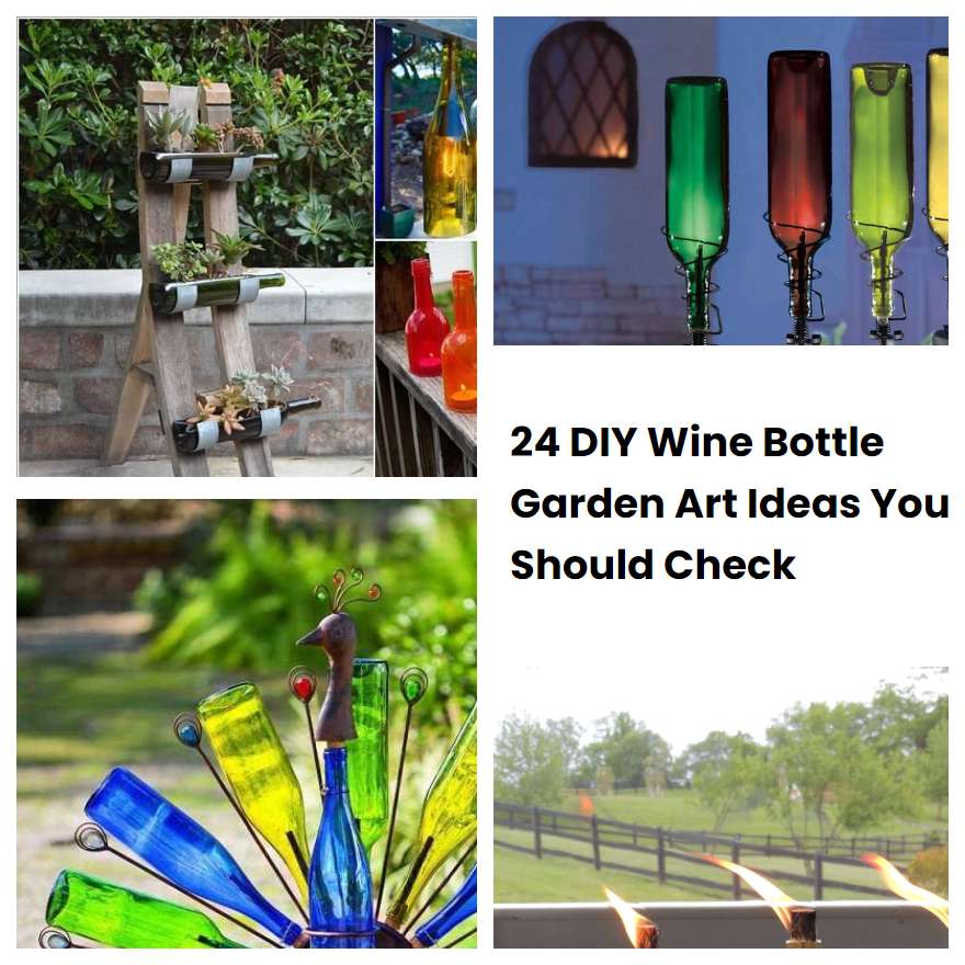 24 DIY Wine Bottle Garden Art Ideas You Should Check SharonSable