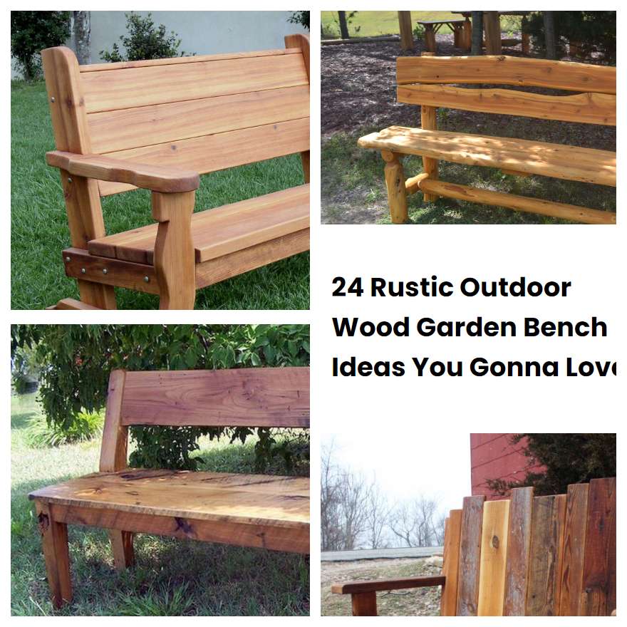 24 Rustic Outdoor Wood Garden Bench Ideas You Gonna Love