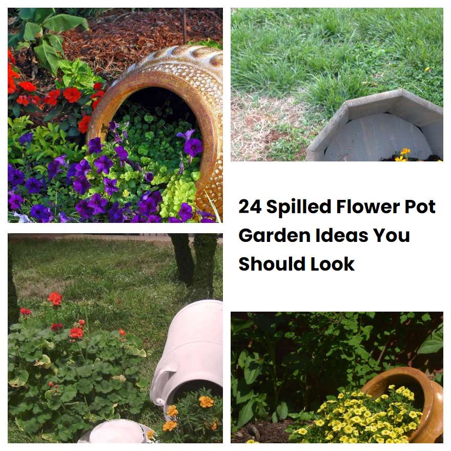 24 Spilled Flower Pot Garden Ideas You Should Look SharonSable