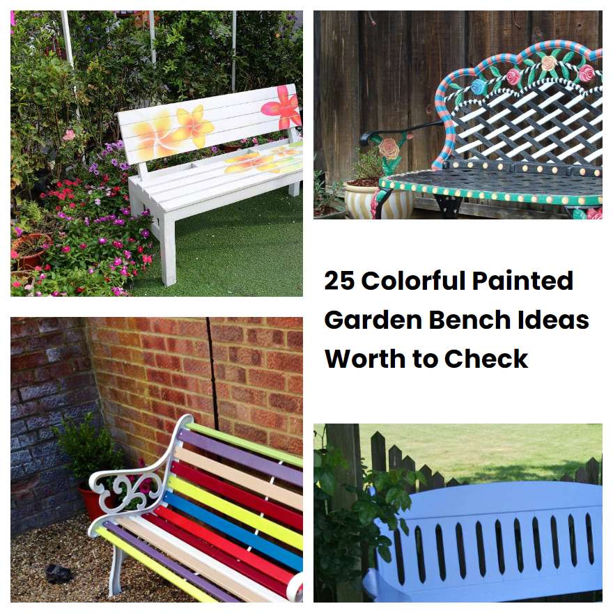 25 Colorful Painted Garden Bench Ideas Worth to Check